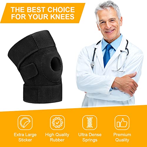 Detalle de ACWOO Tutore Ginocchio Open-Patella con Stabilizzatori Laterali – Ginocchiera Ortopedica in Neoprene, Regolabile per Sport
