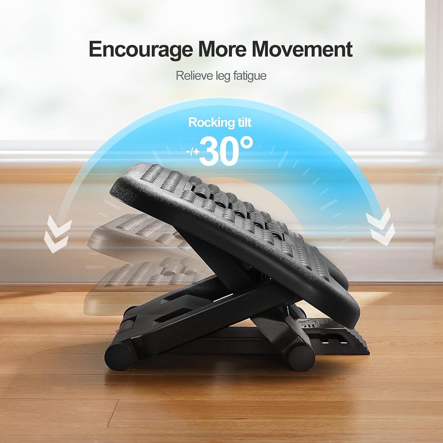 Thumbnail 4 de HUANUO Foot Rest with Massage Function – Adjustable Under-Desk Foot Stool