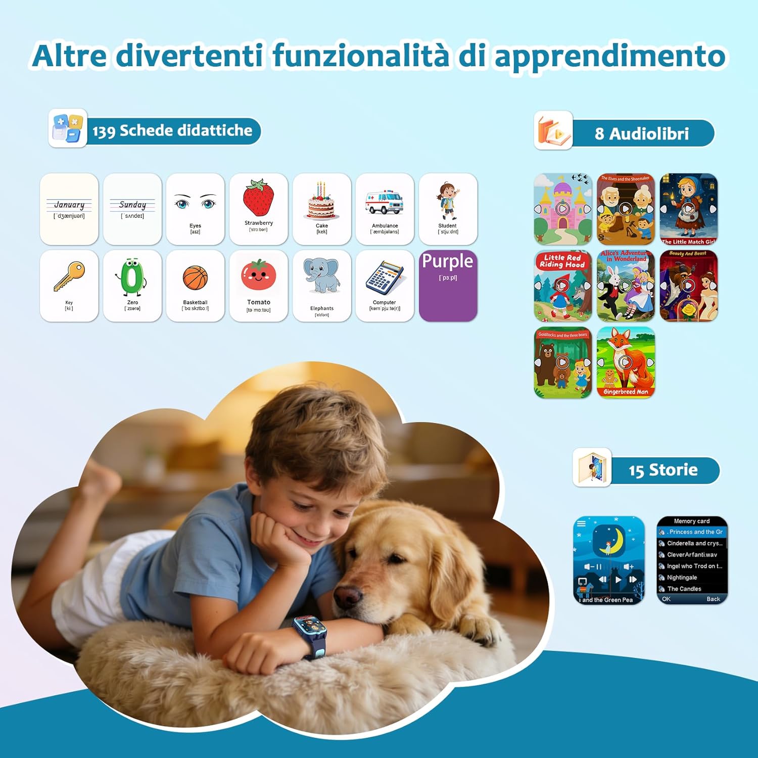 Thumbnail 4 de Blackview Smartwatch per Bambini 1.75" – Fotocamera HD, 30 Giochi e Funzioni Educative