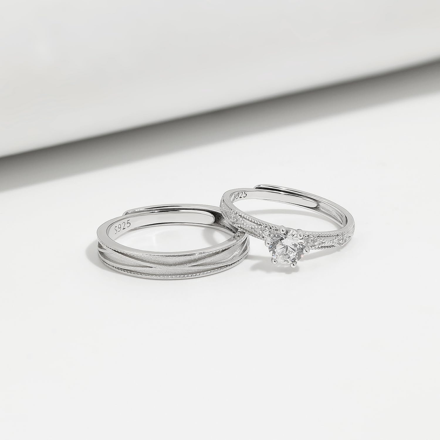 Thumbnail 2 de Meissa Anillos Promesa Plata de Ley 925 para Pareja 💍