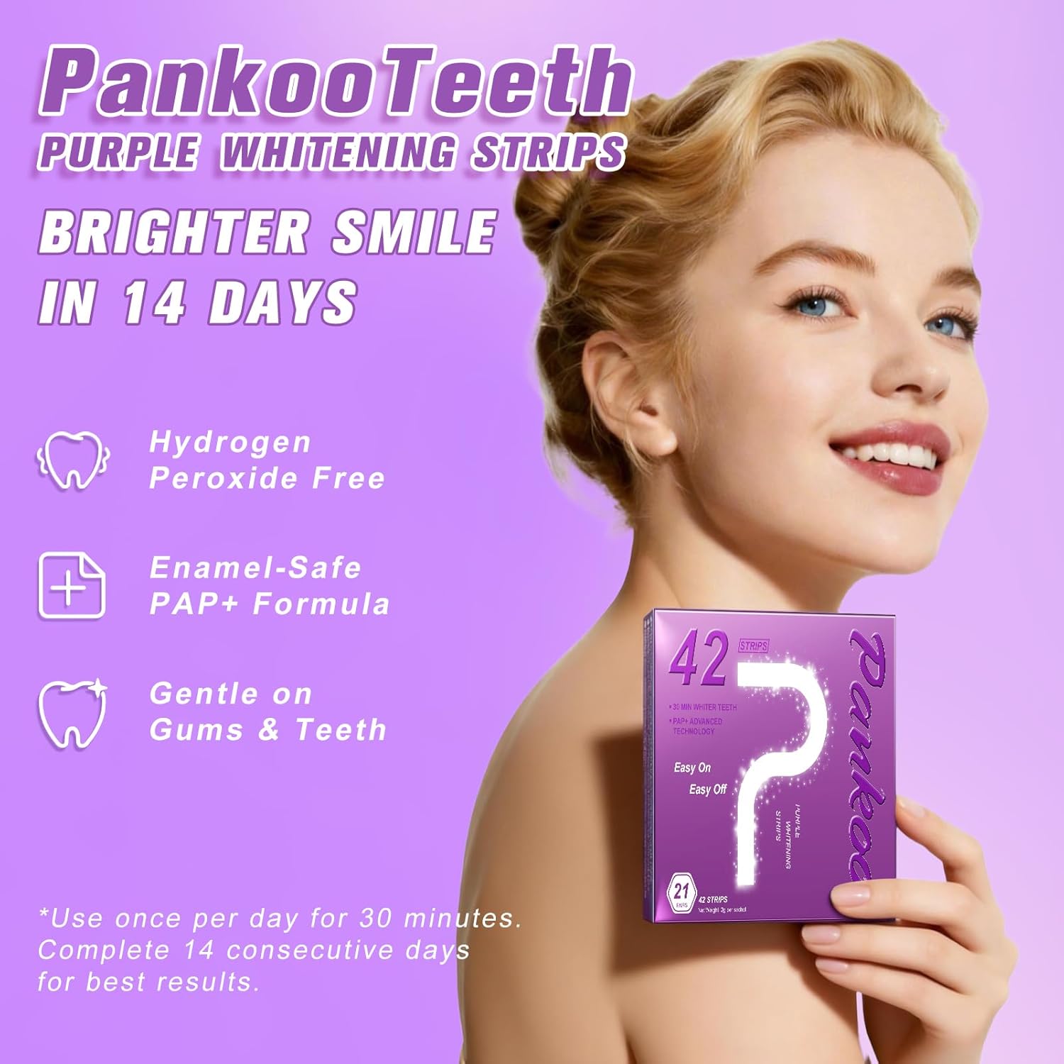 Thumbnail 6 de PankooTeeth Purple Teeth Whitening Strips – 21 Treatments (42 Strips)