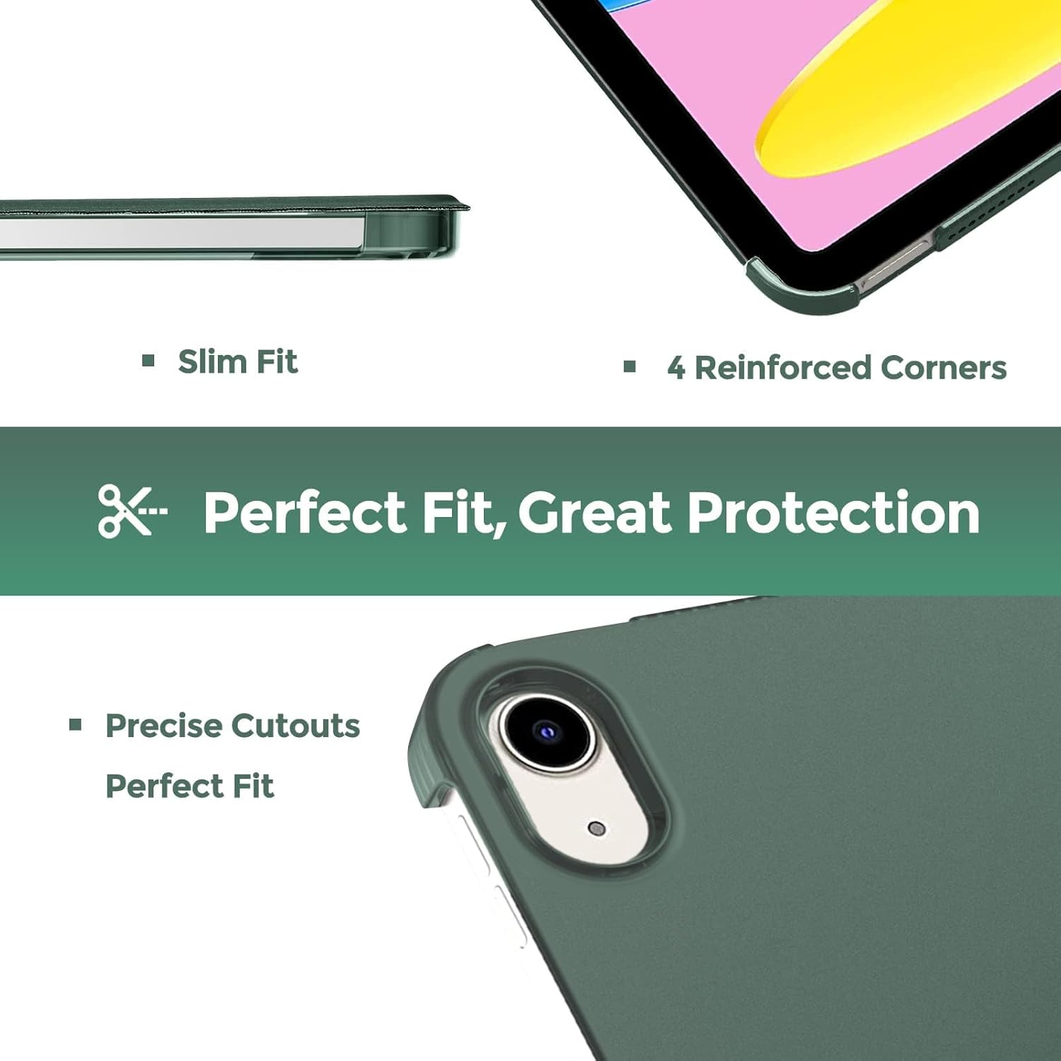 Thumbnail 5 de ProCase slim Smart Cover case for iPad 11-inch (A16) 2025 / iPad 10.9-inch 2022 with translucent hard shell back