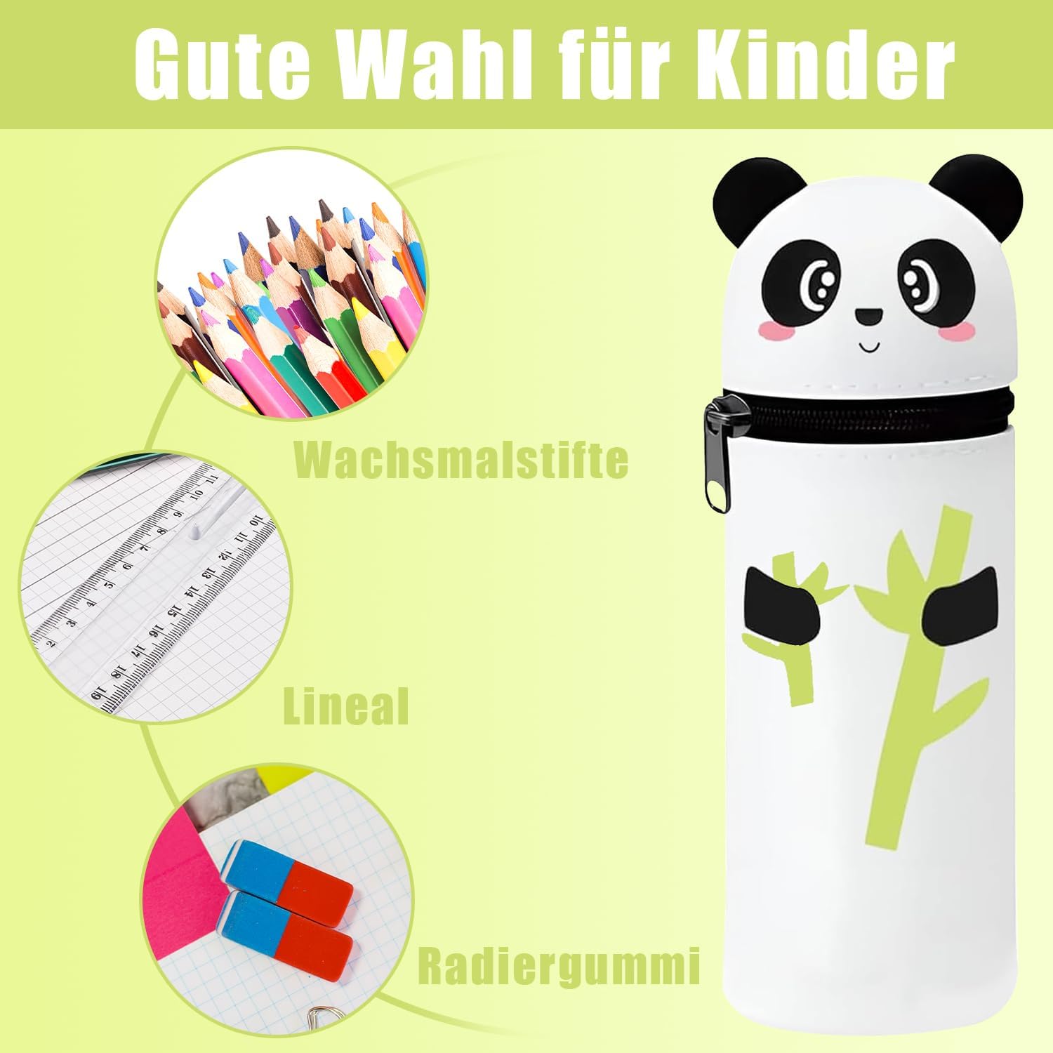 Detalle de TwoduYoo Kawaii Federmäppchen aus Silikon 22 cm