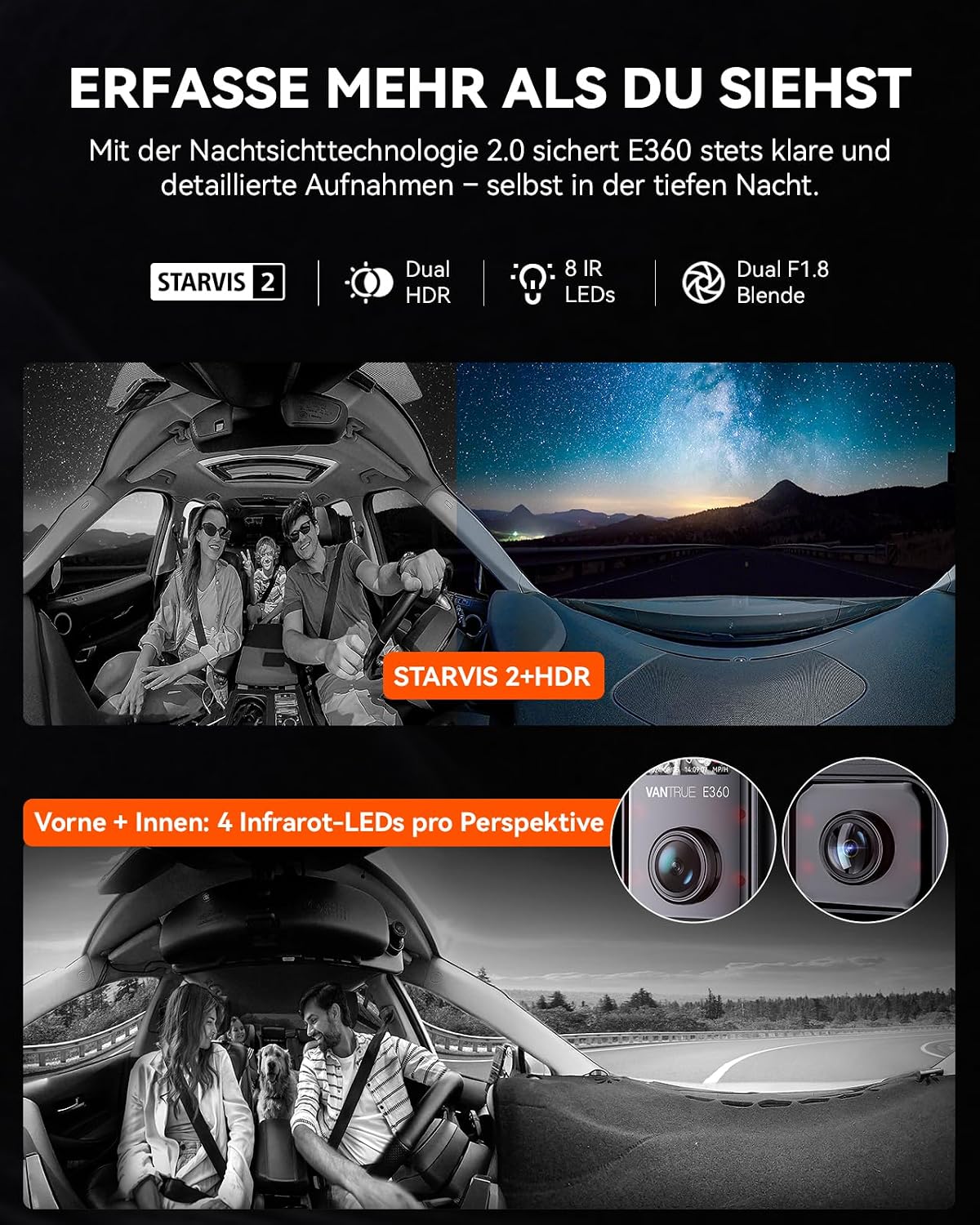 Detalle 2 de VANTRUE E360 DashCam 5.2K