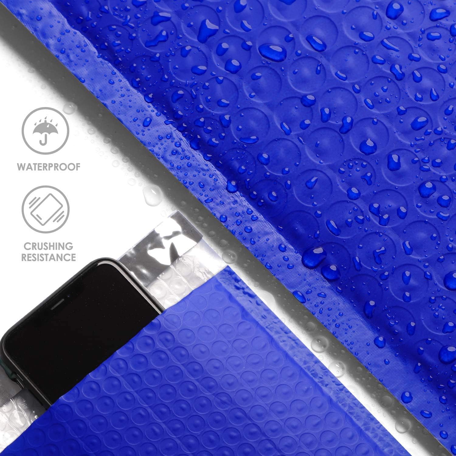 Thumbnail 4 de Switory 50pcs Poly Bubble Mailers A5 Padded Envelopes – Blue, 15.3cm x 22.9cm