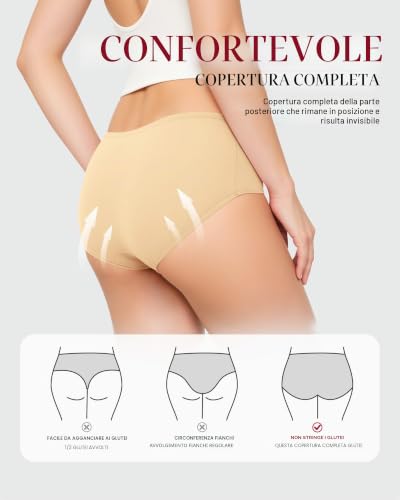 Detalle de TANSTC Mutande Donna Cotone 6 Slip Hipster Vita Bassa M
