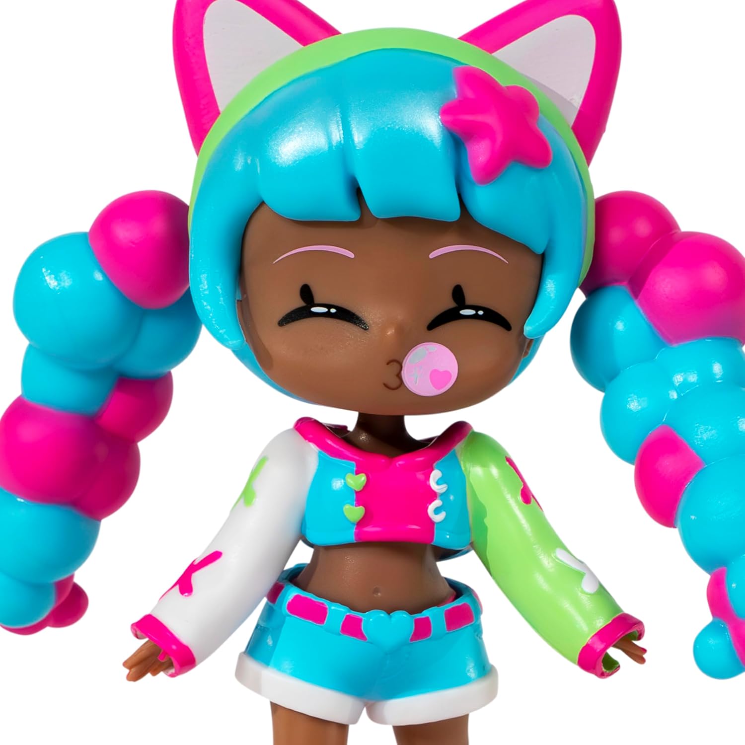 Thumbnail 4 de BANDAI Animakii Lollipop und Bubblegum – personalisierbares Puppen-Set, 1 Puppe mit 4 Gesichtern, 2 Frisuren, 2 Outfits, 2 Paar Schuhe