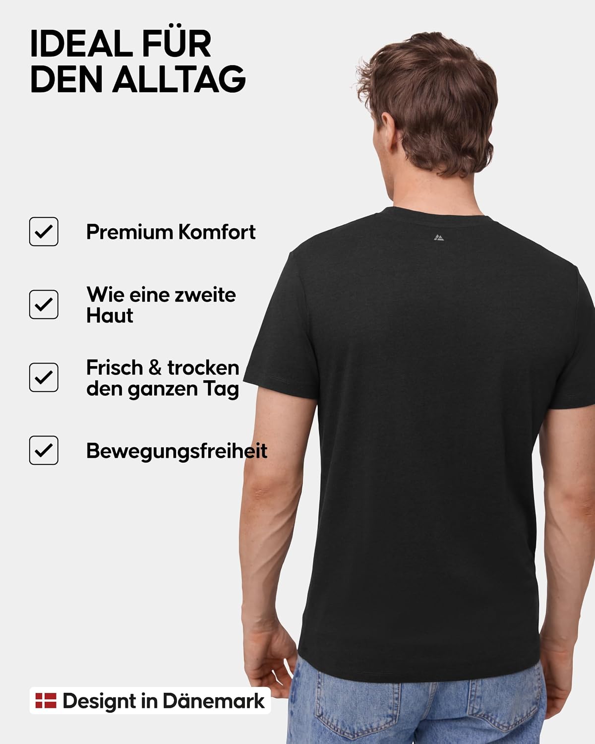 Detalle de DANISH ENDURANCE Kurzarm Shirt Modal Bio-Baumwolle