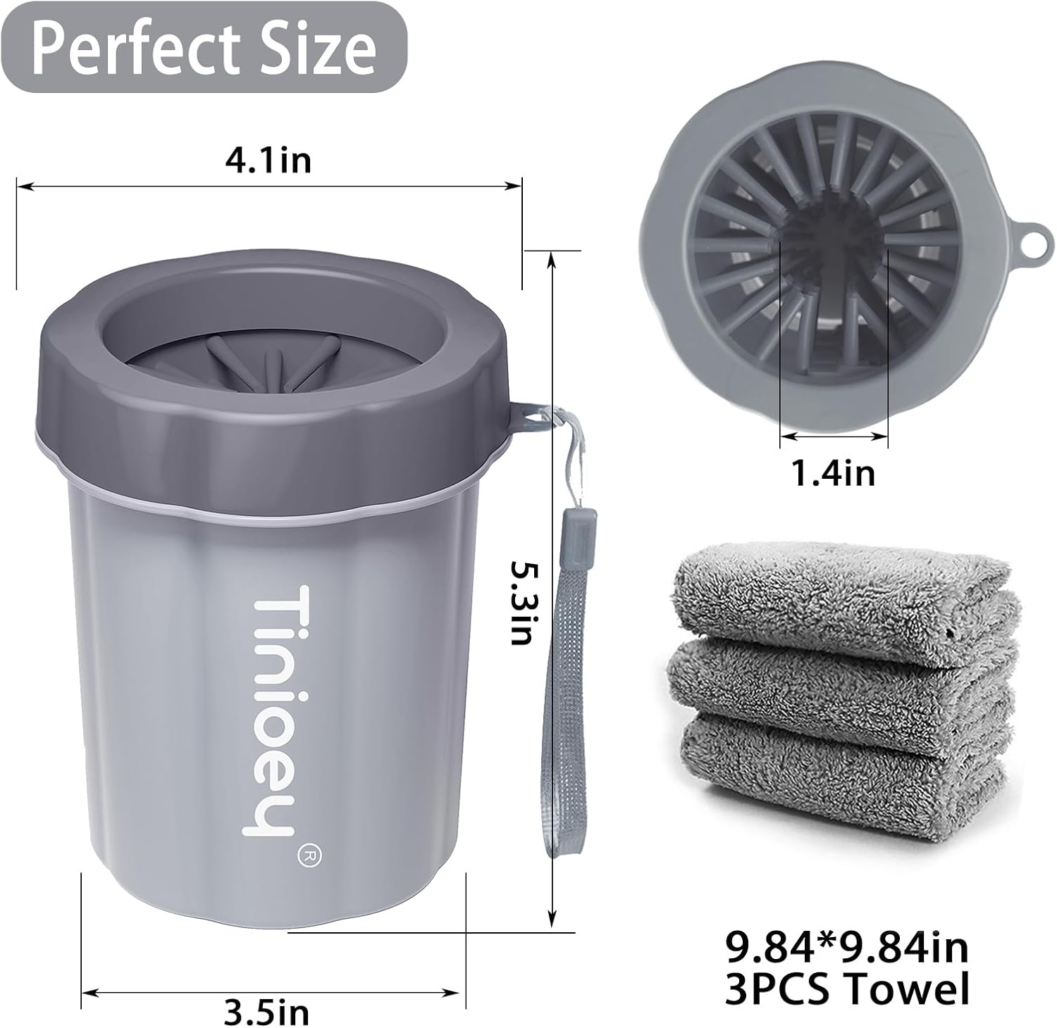 Thumbnail 4 de Tinioey Dog Paw Cleaner for Medium Dogs 5.3in