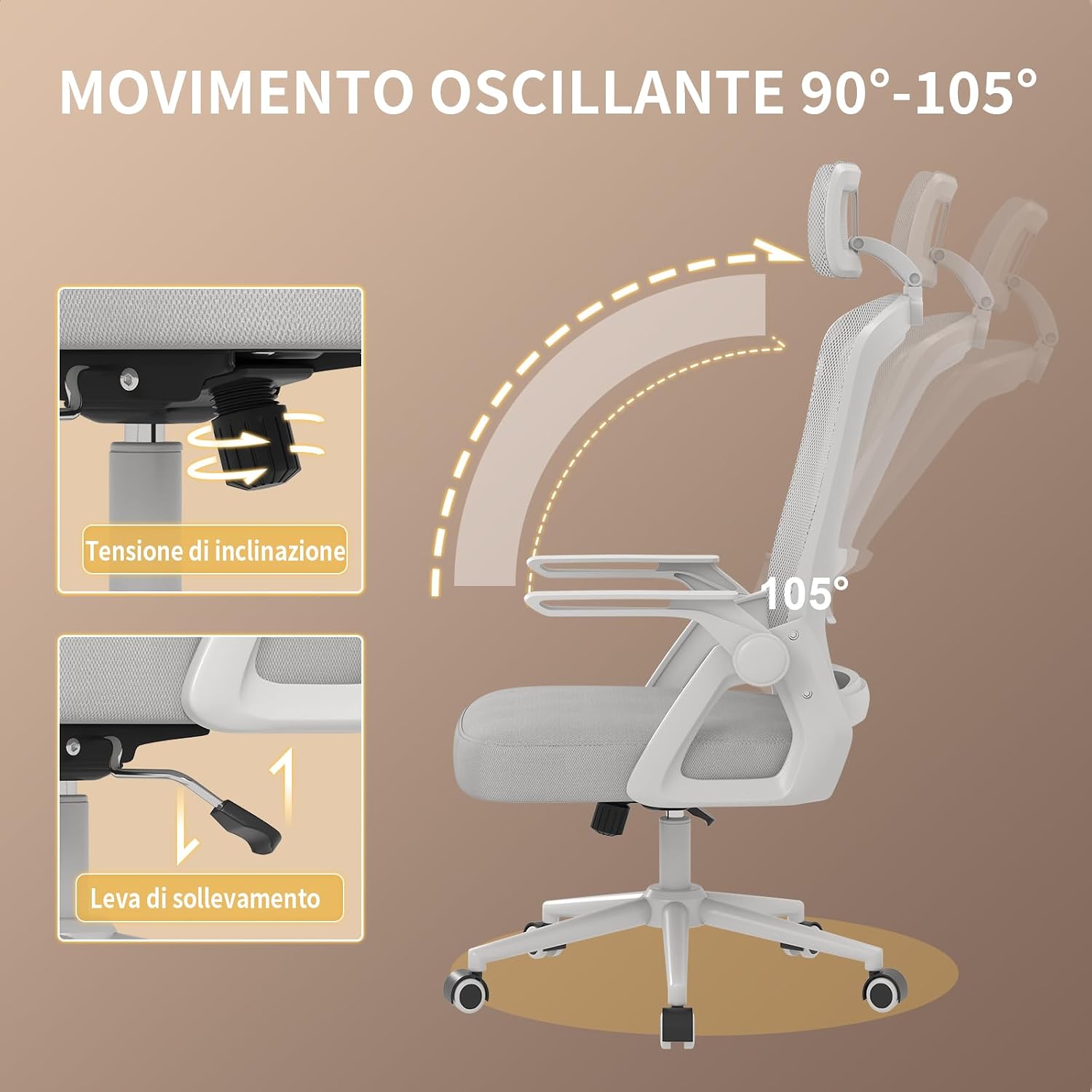 Detalle de Naspaluro sedia ergonomica da ufficio