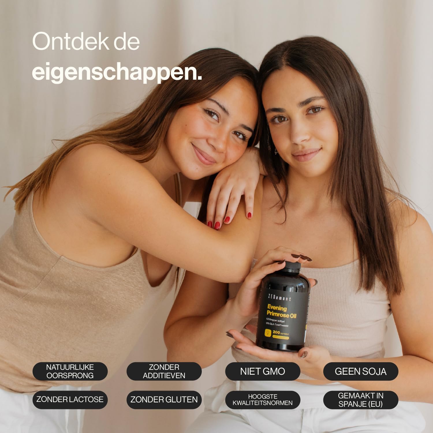Detalle 2 de Zenement teunisbloemolie 1000 mg, 10% GLA, koudgeperst, 200 capsules