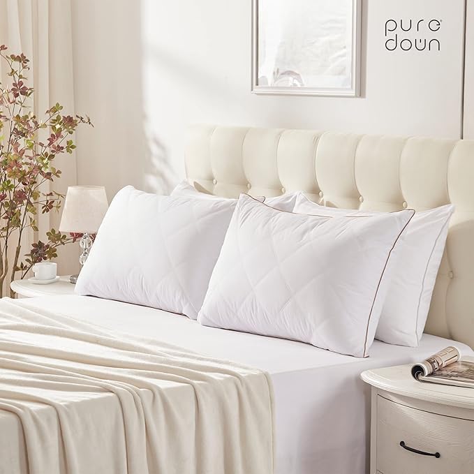 Thumbnail 1 de puredown Goose Feather and Down King Pillows, Cotton Cover, Pack of 2