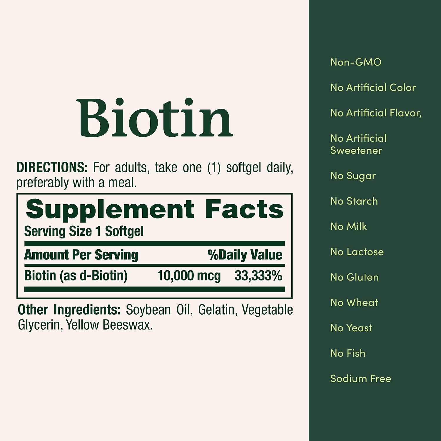 Thumbnail 4 de Nature's Bounty Biotin Hair Skin and Nails Vitamins, 120 Softgels