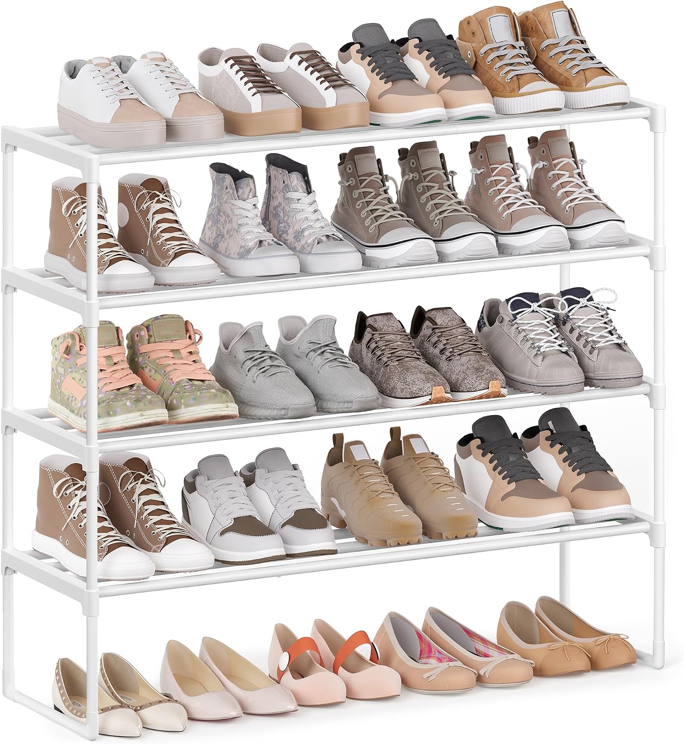 Detalle de SONGMICS 4-Tier Shoe Rack shoe storage organiser