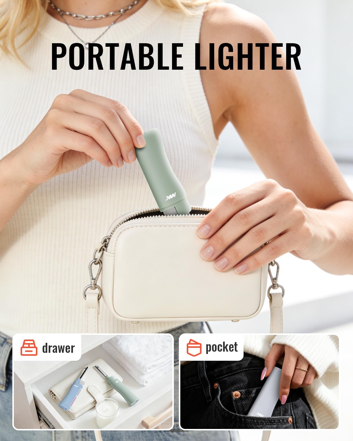 Thumbnail 6 de MK LIGHTER 3BL Butane Candle Lighters, 4-Pack, Refillable Wind-Resistant Flame