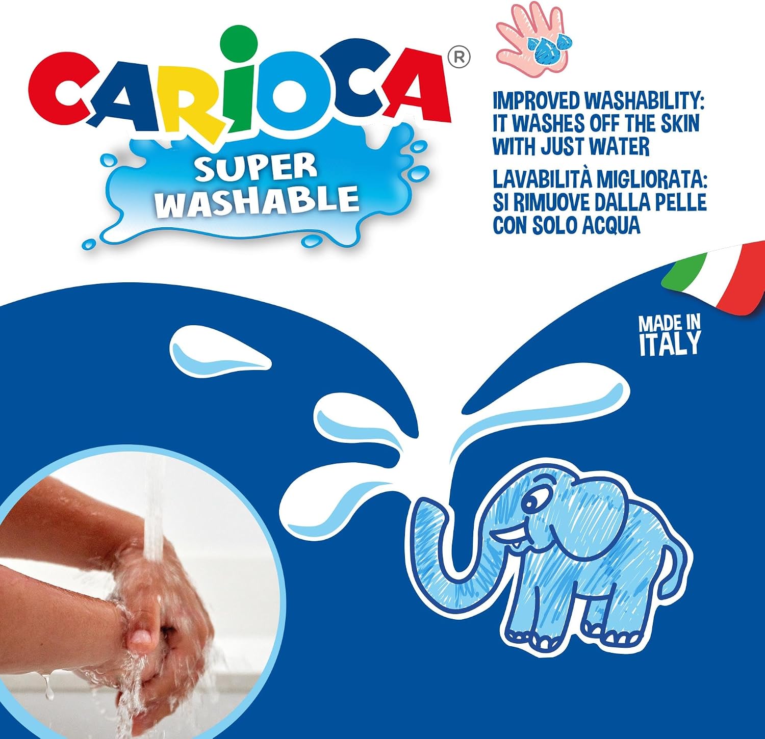 Detalle de Carioca Jumbo | Pennarelli Lavabili per Bambini in Barattolo con Maniglia, 50 Colori