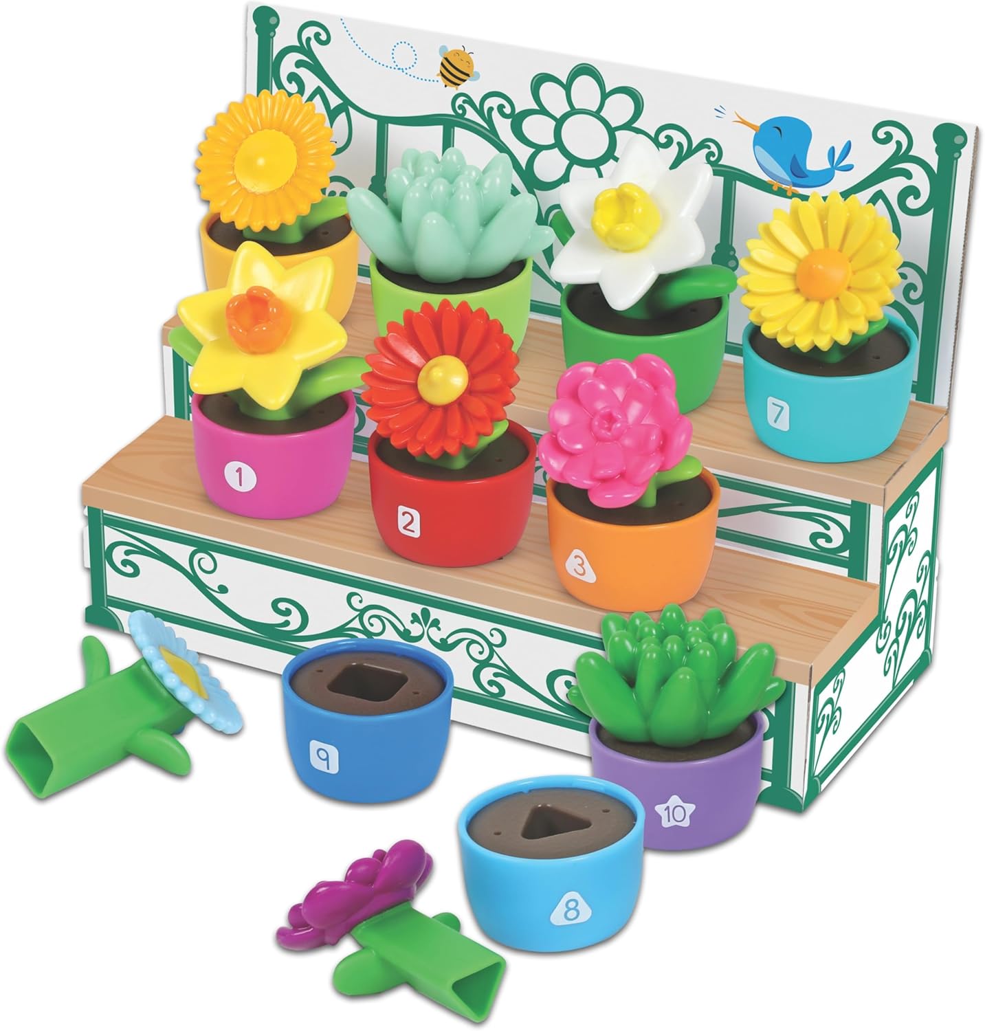 Detalle de Learning Resources Shape & Color Garden: Montessori Toddler Sorting Toy