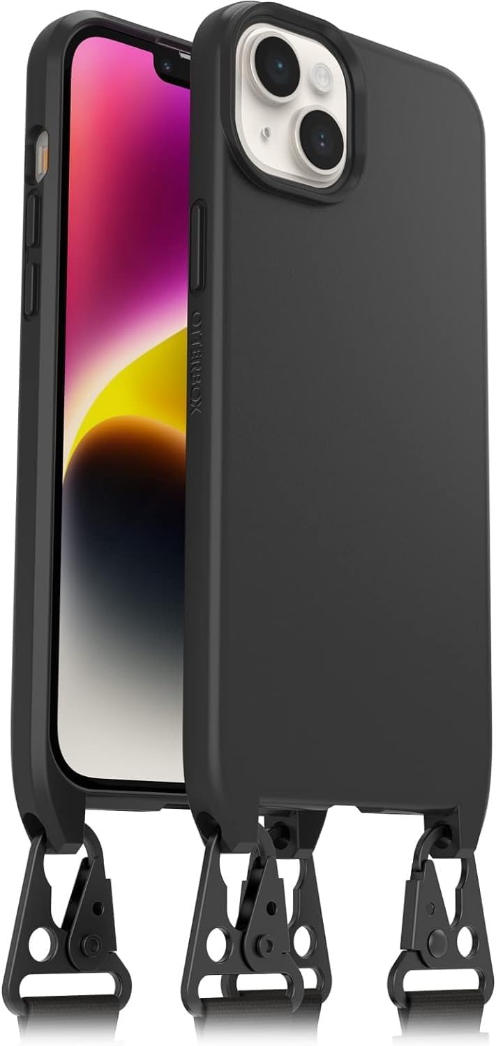 Detalle de Otterbox Cover React Lanyard con MagSafe per iPhone 14 Plus (custodia sottile antishock con cordino) nera