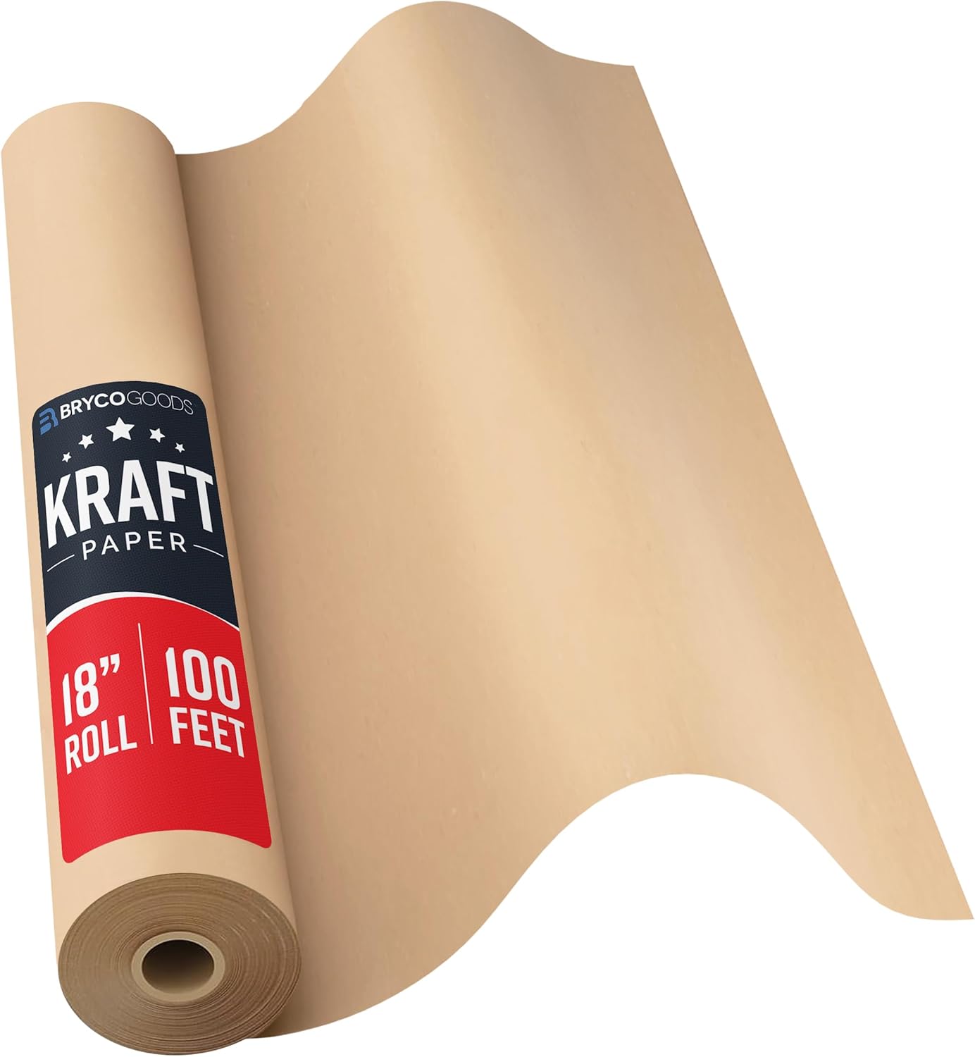 Detalle de Bryco Goods BG-KP-R-B-18-100 Kraft Paper Roll, 18" x 1200