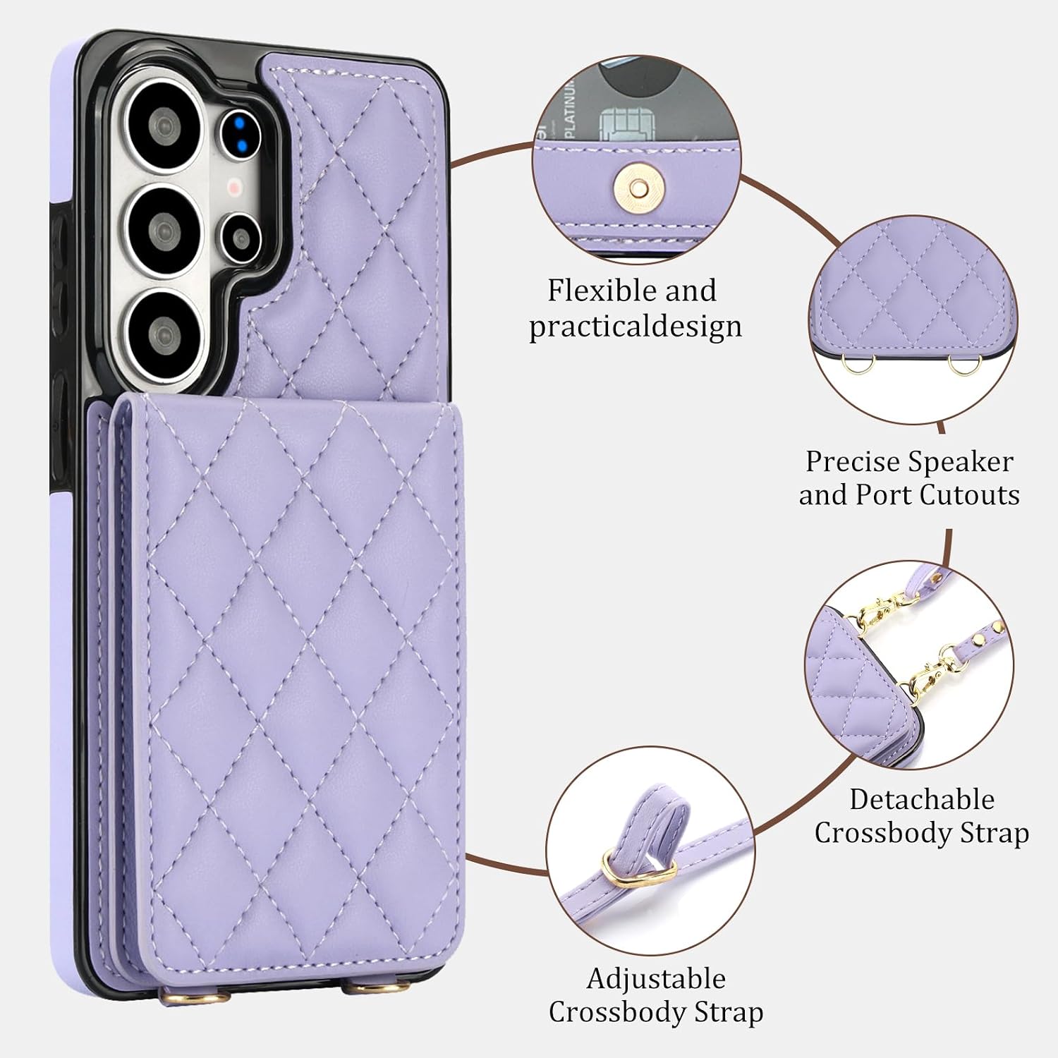 Detalle de GOWESAL Wallet Case for Samsung Galaxy S26 Ultra