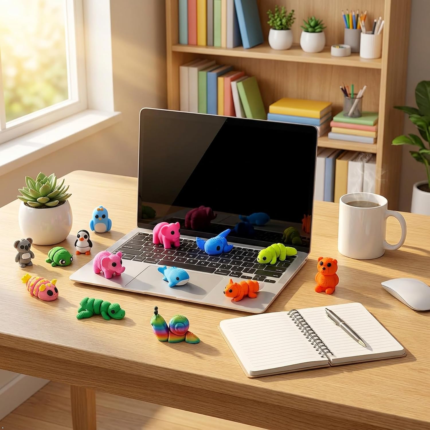 Thumbnail 4 de 120 Pcs Mini 3D Printed Animal Set: Articulated, Colorful Desk Companions