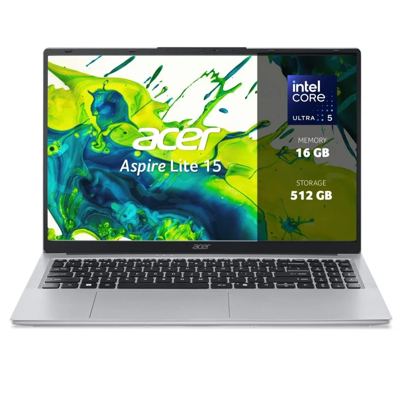 Detalle de Acer Aspire Lite AL15-54P, portátil de 15,6” con Intel Core Ultra 5 y SSD de 512 GB