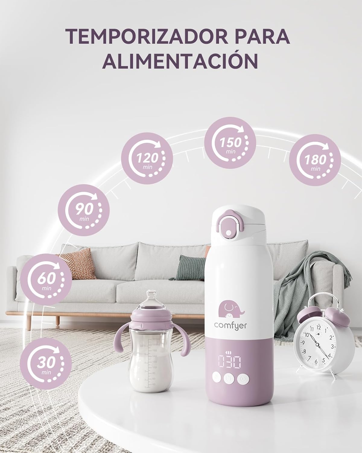 Detalle de Comfyer calienta biberones 340 ml