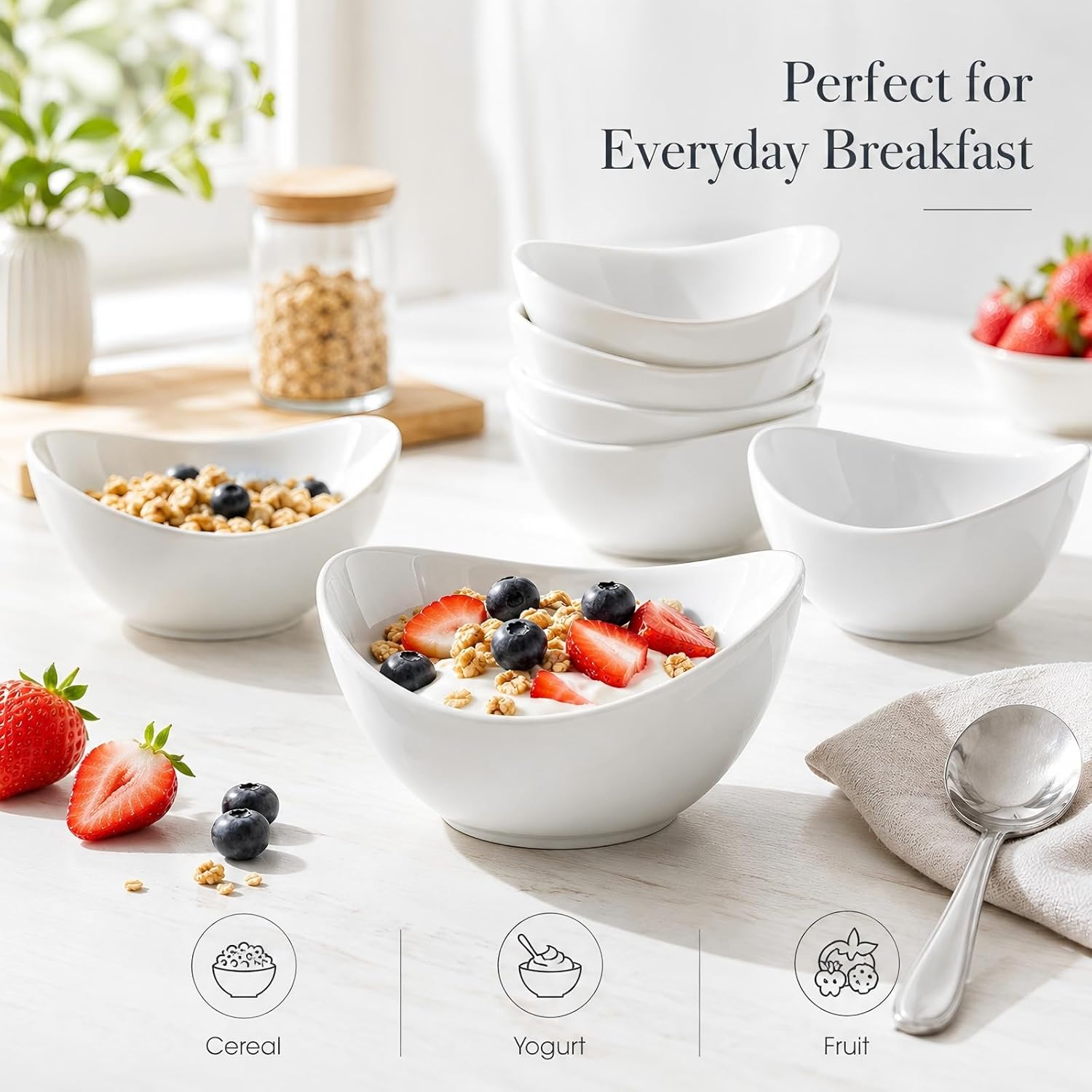 Detalle de Porcelain Dessert Bowls, 6 oz