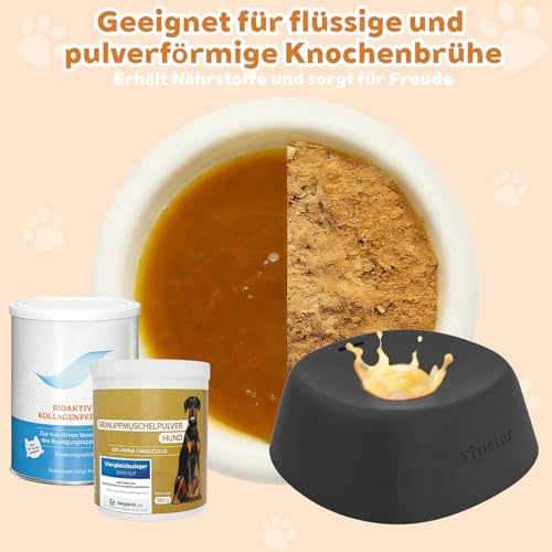 Detalle de Yipetor Schleckball Hundenapf für Flüssige Leckerlis – sicherer Slow-Feeder für Knochenbrühe, Joghurt und Flüssignahrung