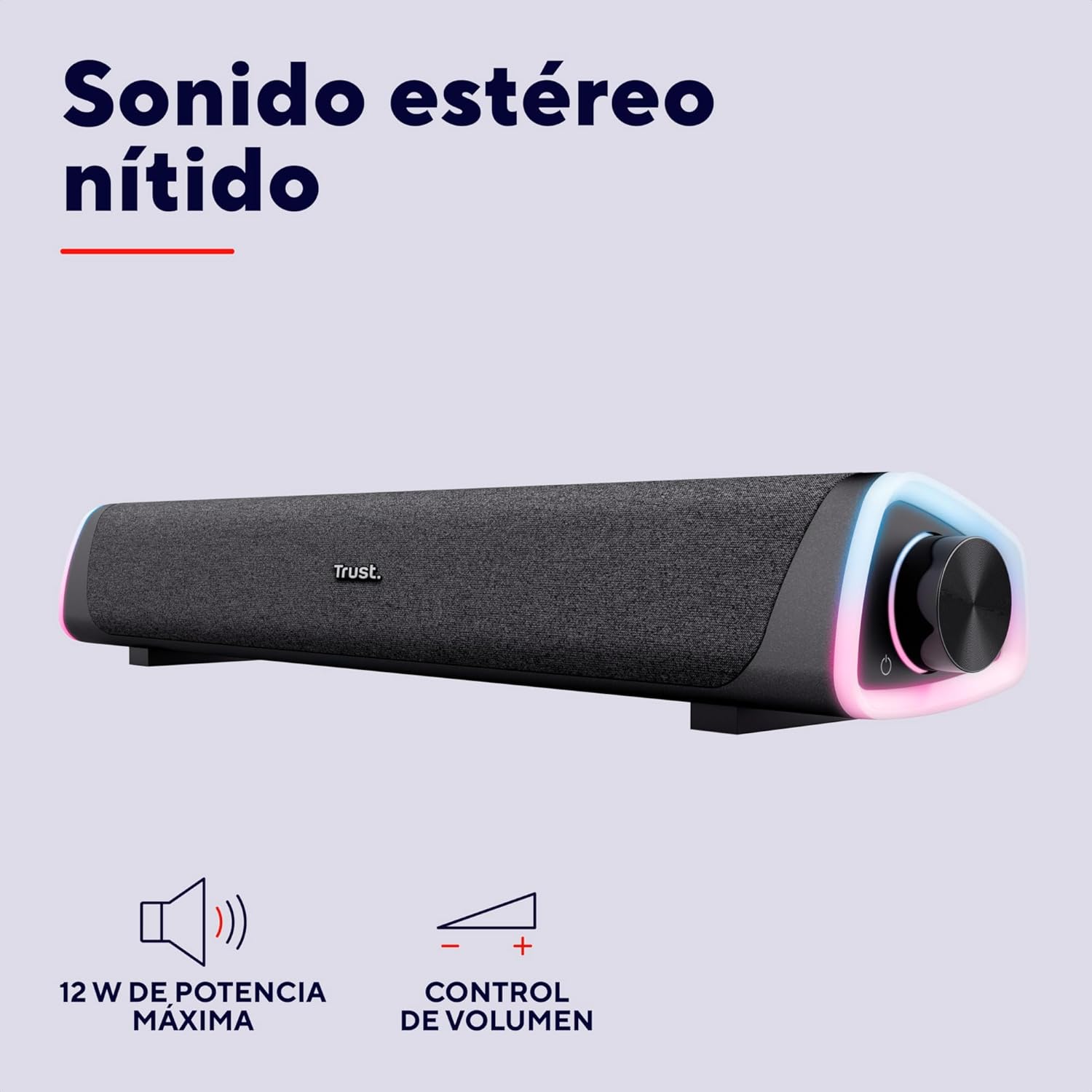 Thumbnail 2 de Trust Liro Barra de Sonido PC 12W con LED RGB