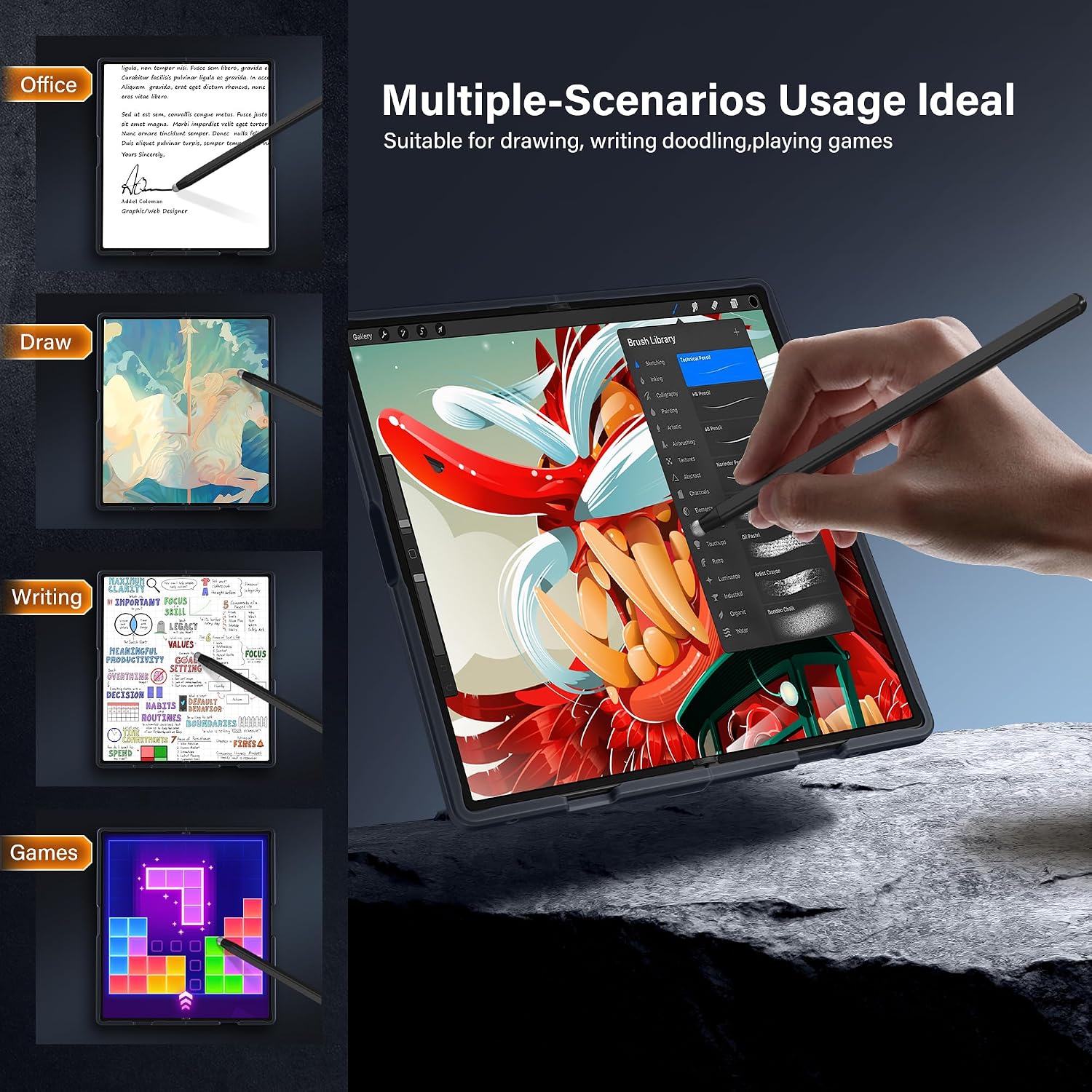 Detalle de MOBOSI Galaxy Z Fold 8 Ultra Case with Stylus, MagSafe, Privacy Screen and Stand