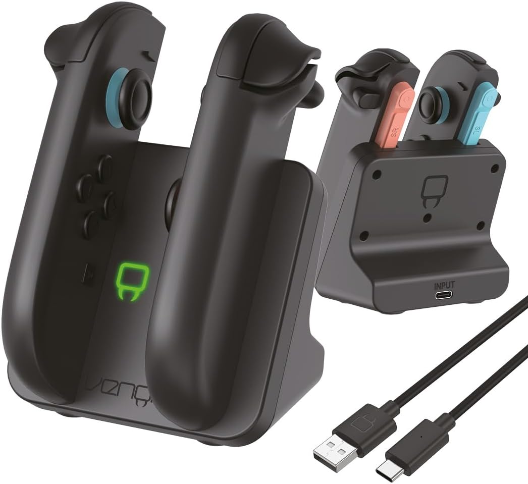 Detalle de Venom Switch 2 Joy-Con Magnetic Charging Dock — dual controller charger for Nintendo Switch 2
