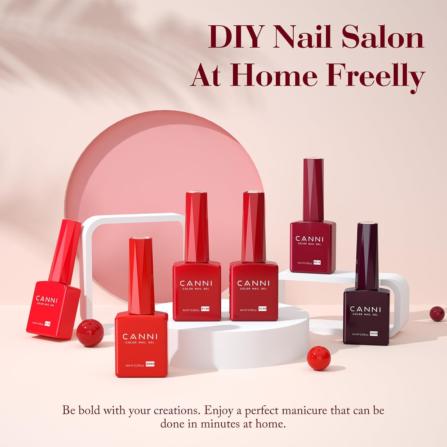 Thumbnail 1 de CANNI Red Gel Nail Polish Set – 6 Colors