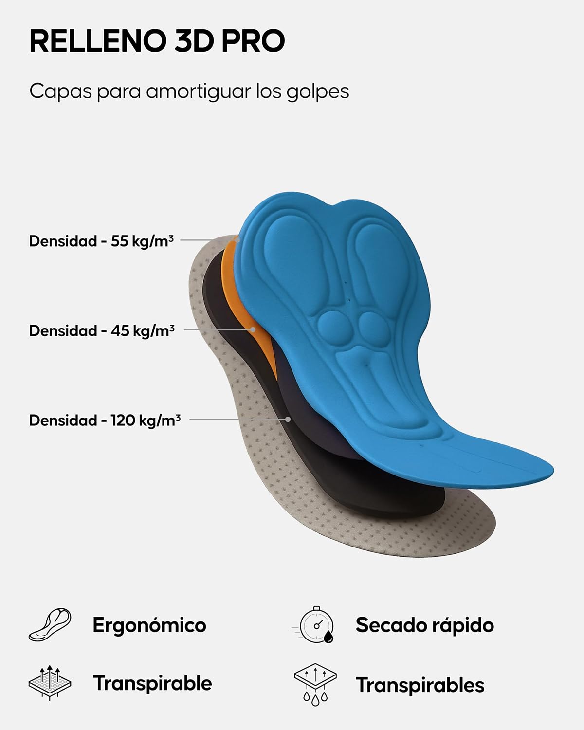 Detalle 2 de DANISH ENDURANCE Pantalones cortos ciclismo 3D
