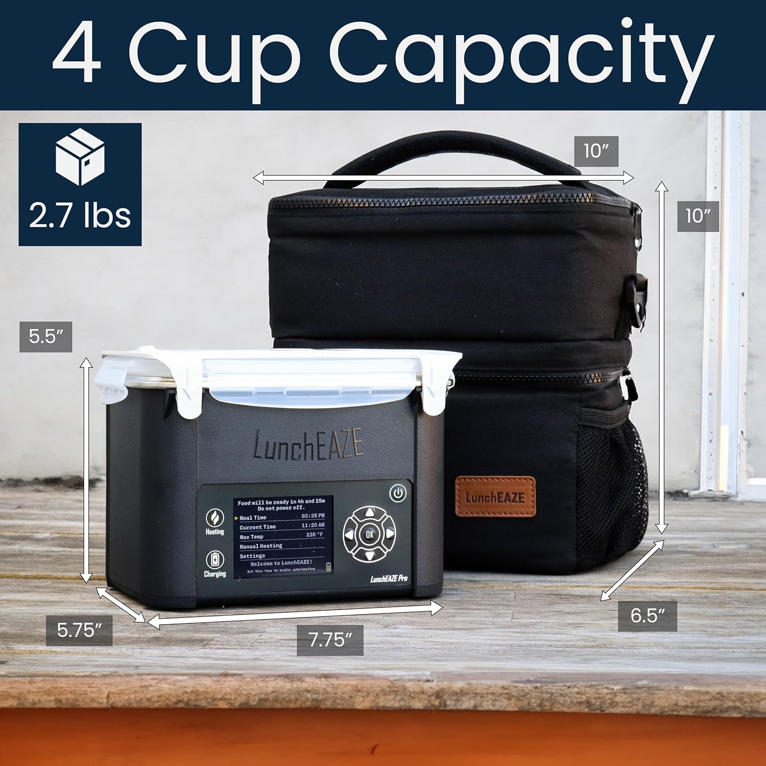 Thumbnail 3 de LunchEAZE Pro Cordless Heated Lunchbox 4-Cup 🍱