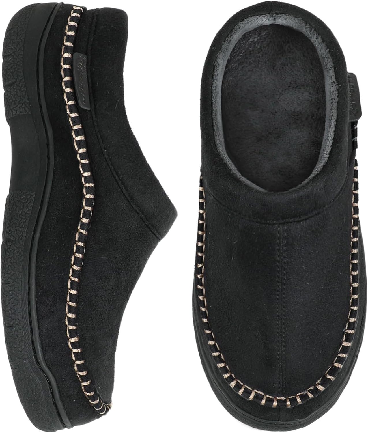Detalle de Zigzagger Moccasin Slippers for Men — Wide Fit