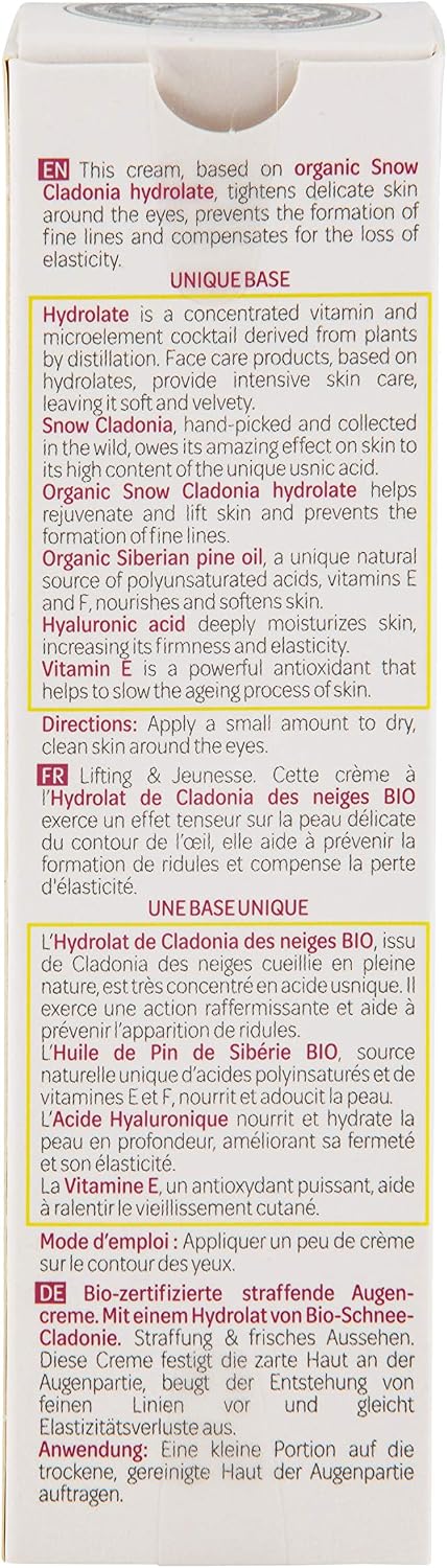Detalle de Natura Siberica anti-age-ögonkräm, 30 ml med hyaluronsyra och E-vitamin