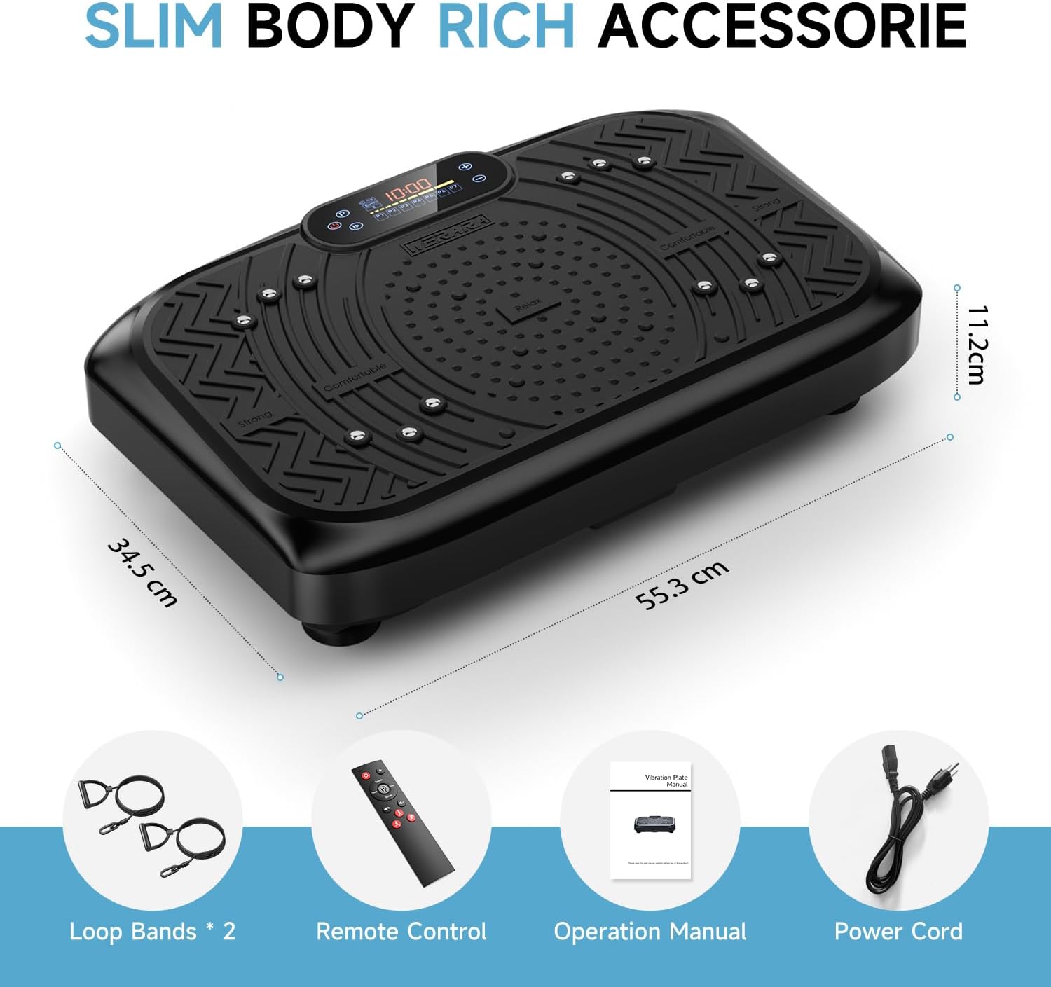 Thumbnail 6 de Werara Vibration Plate: 220kg Capacity, 199 Speeds and 7 Auto Programmes for Home Workout