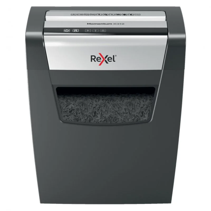 Detalle de Rexel Momentum X312 Destructora de Papel – Corte Cruzado P3, 12 Hojas, 23 L