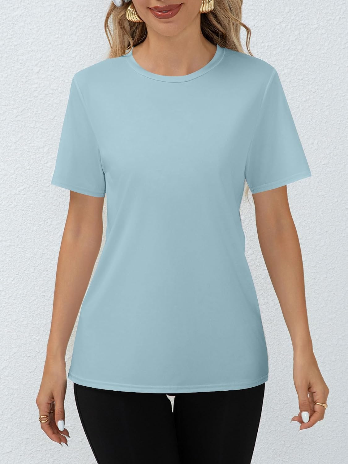 Thumbnail 2 de Suncife Women’s Short-Sleeve Workout T-Shirt, Loose Fit Crew Neck