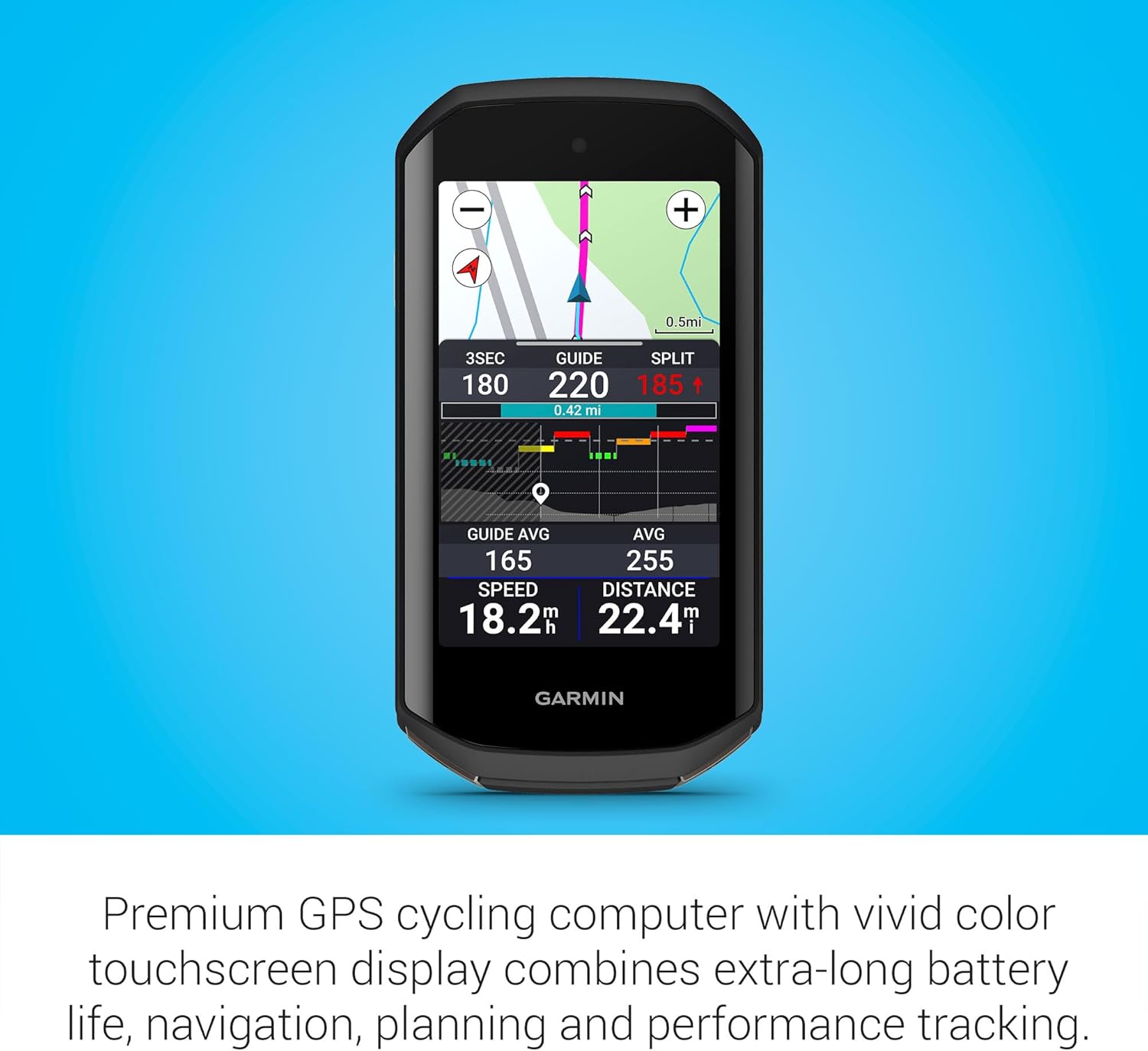 Thumbnail 2 de Garmin Edge 1050 Premium GPS Cycling Computer with Vivid Color Touchscreen, Built-In Speaker & Hazard Alerts