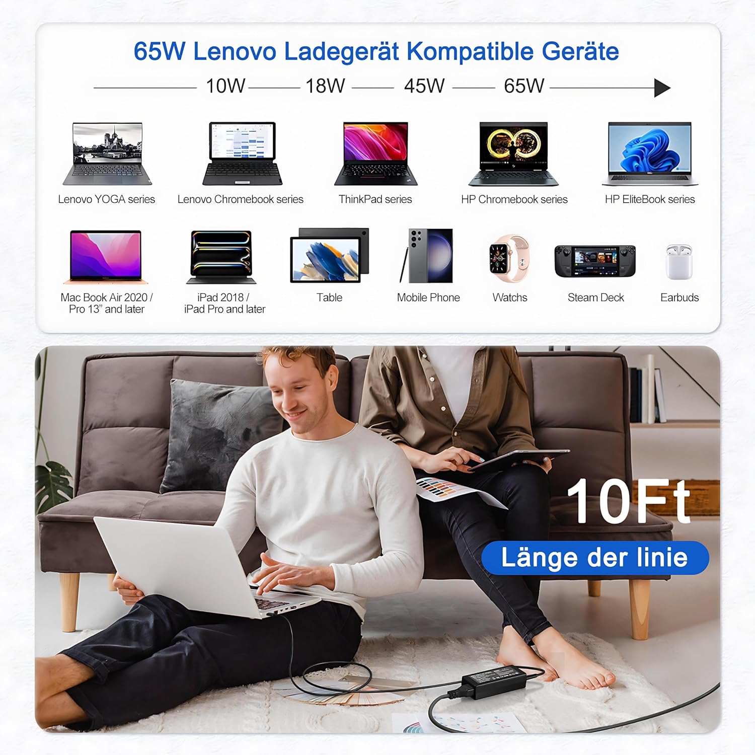 Thumbnail 2 de Lenovo USB‑C Netzteil 65W für ThinkPad