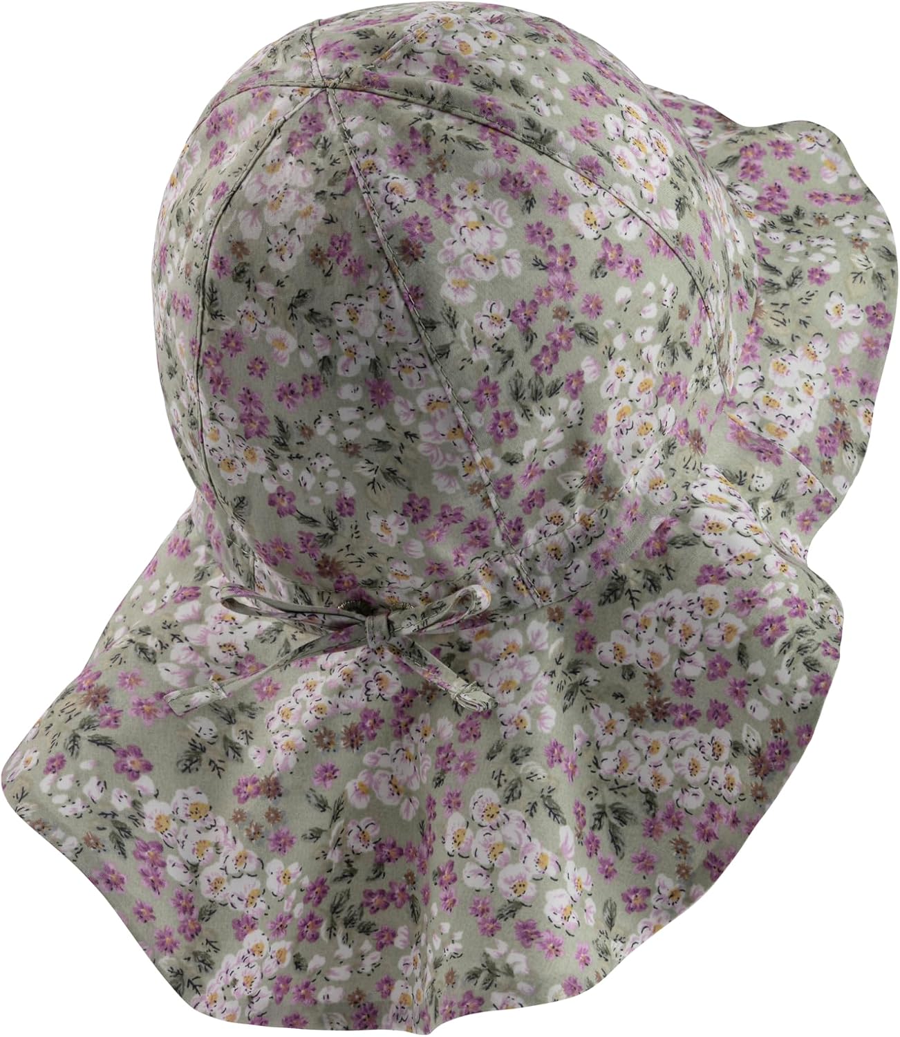 Detalle 2 de Sterntaler Sonnenhut Millefleurs mit Nackenschutz – UV30, Bio-Batist gefüttert, Bindeband & Größenregulierungsband