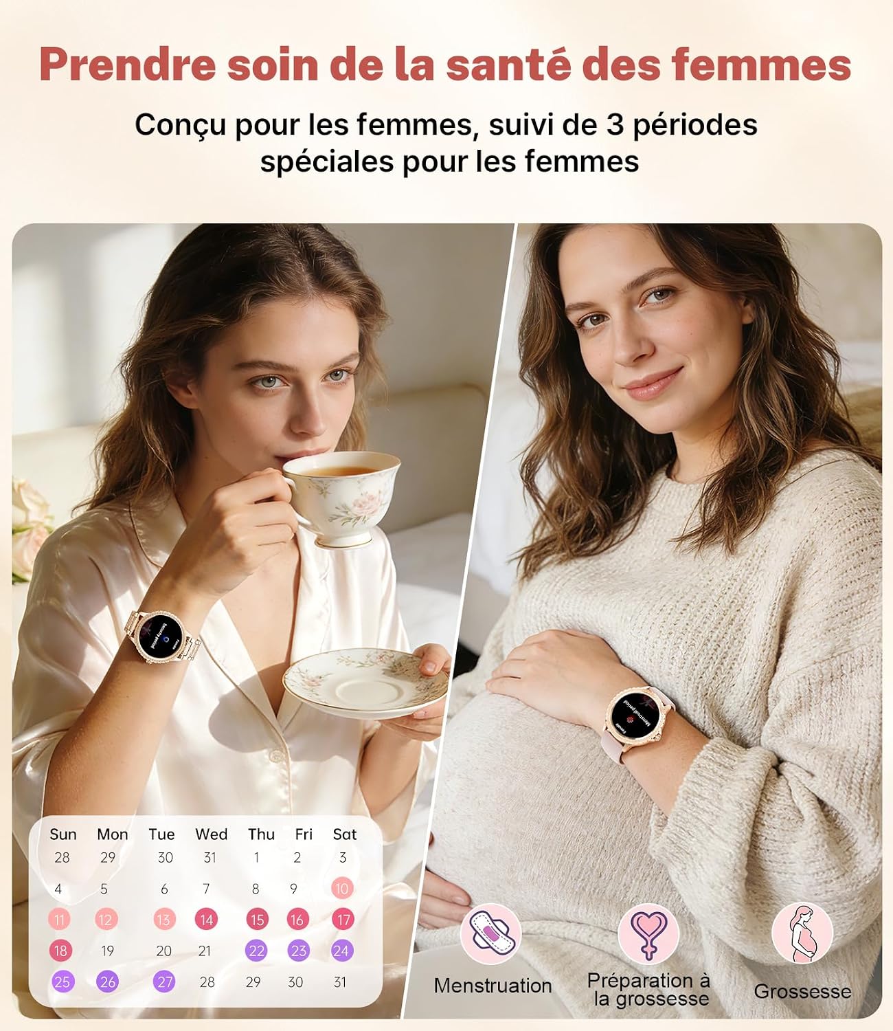 Detalle de LIGE LIGE Montre connectée femme 1,32