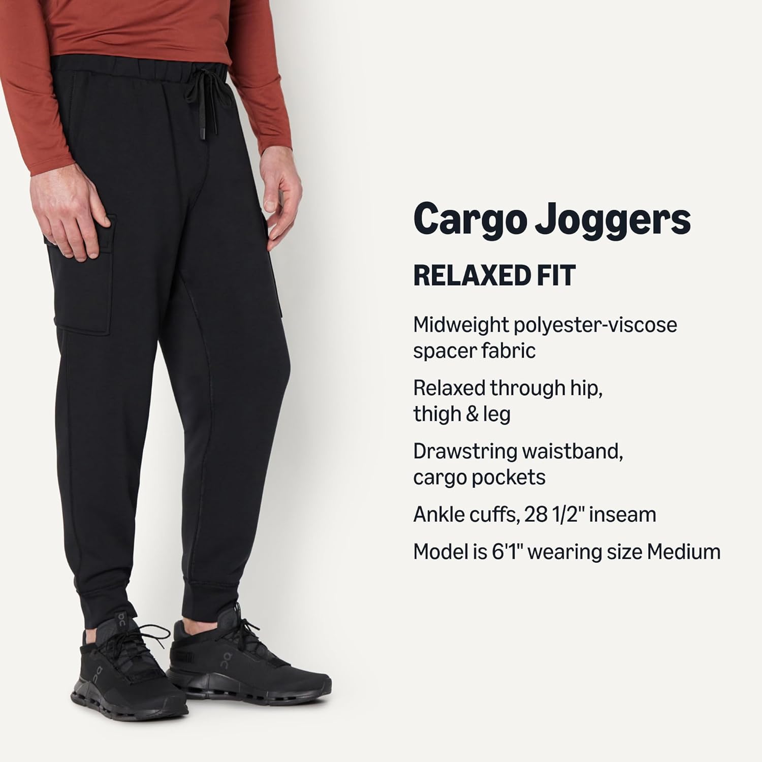 Detalle 2 de Amazon Essentials Men's Active Sweat Relaxed-Fit Cargo Jogger