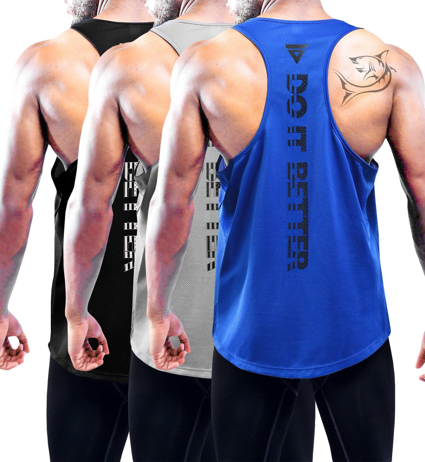 Thumbnail 6 de Boyzn Tank Top Herren – 1er- oder 3er-Pack, atmungsaktives Muskelshirt mit Racerback