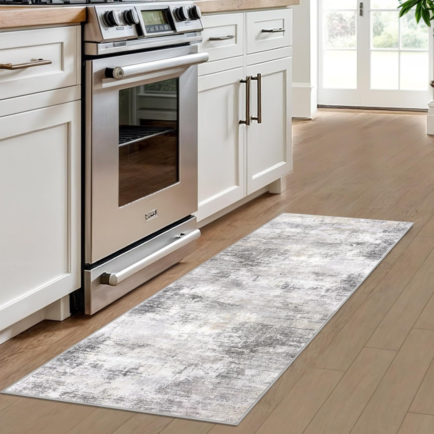 Thumbnail 1 de IOHOUZE Abstract Runner Rug 2x6 Ft washable hallway runner