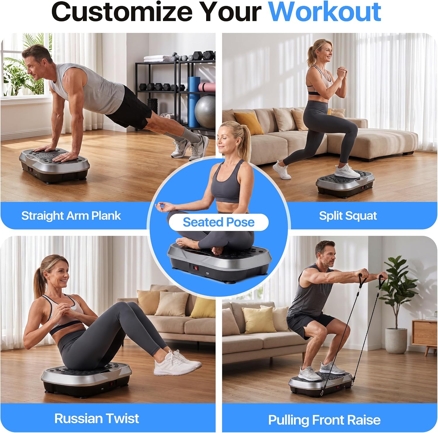 Detalle 2 de ALSO GO 470 Vibration Plate Exercise Machine, 10 Modes, 200 Speeds