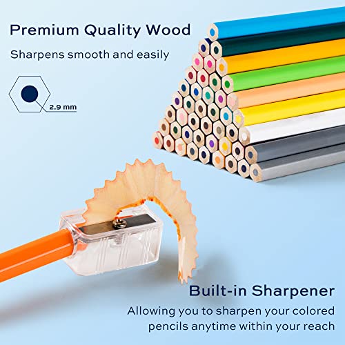 Thumbnail 4 de Finenolo 36 Pack Colored Pencils for Adult Coloring Books
