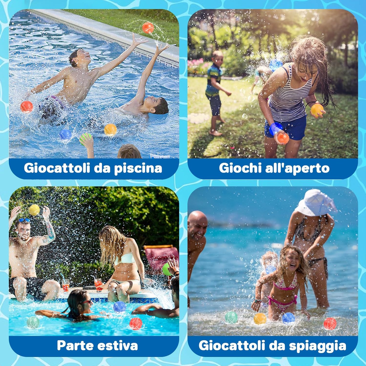 Thumbnail 4 de 12 Palloni Palloncini Acqua Riutilizzabili in Silicone – Autosigillanti, Riempimento Veloce e Doppia Apertura